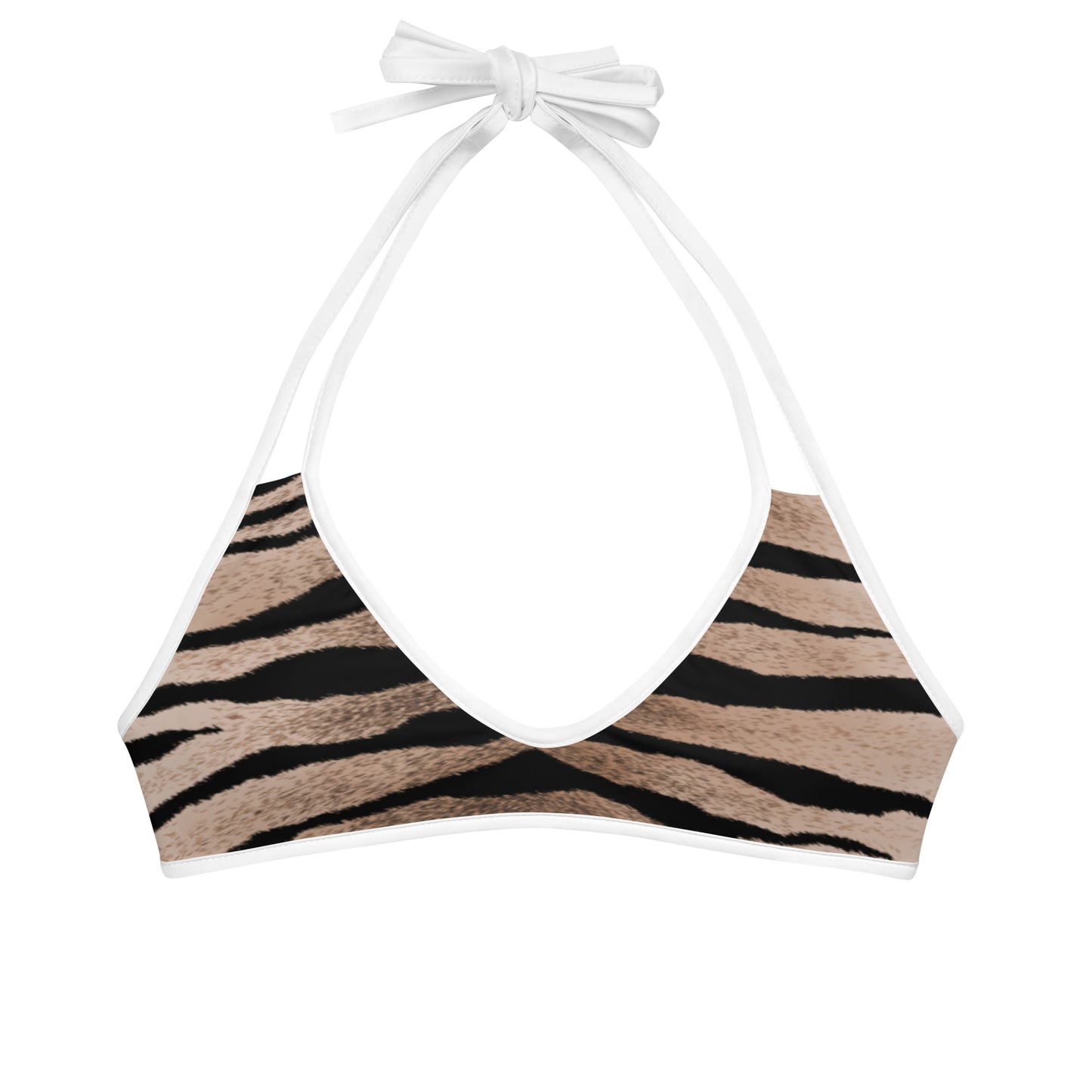 Women Swimwear  Reversible Bikini Top In Tiger