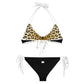 Women Swimwear Reversible Bikini Set in Leopard