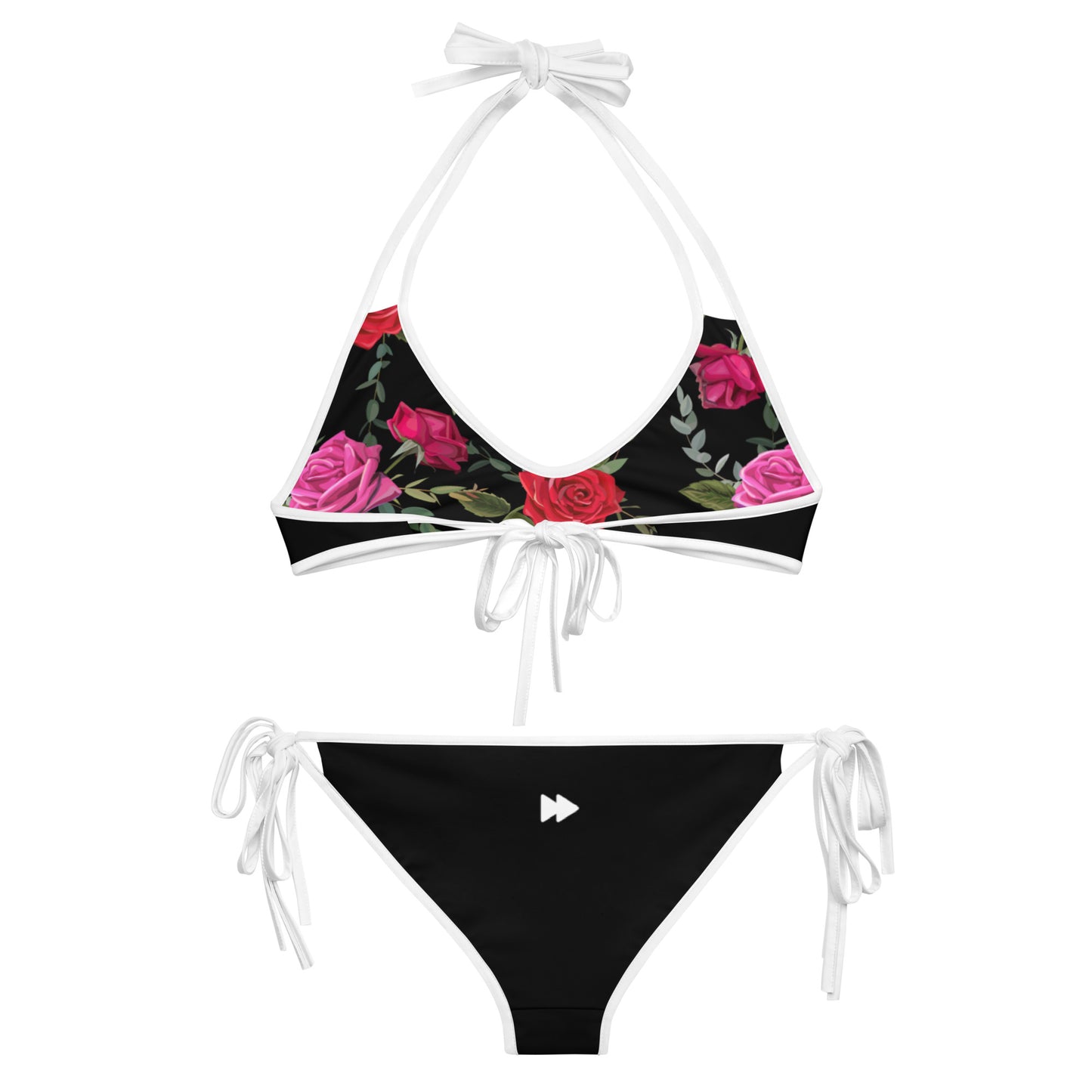 Women Swimwear Reversible Bikini Set in Floral