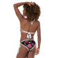 Women Swimwear Reversible Bikini Set in Floral
