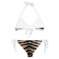 Women Swimwear Reversible Bikini Set In Tiger