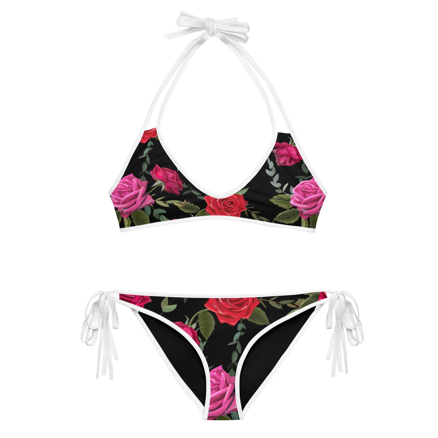 Women Swimwear Reversible Bikini Set in Floral