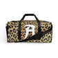 Personalized Monogrammed  Duffle Bag in Leopard  Design