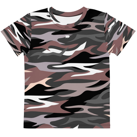 Kids crew neck t-shirt Tee Set In Camo Design