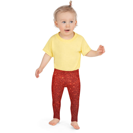 Holiday Kid's Leggings in Red Sparkle