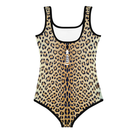 Kids Swimsuit in Leopard with Necklace Design