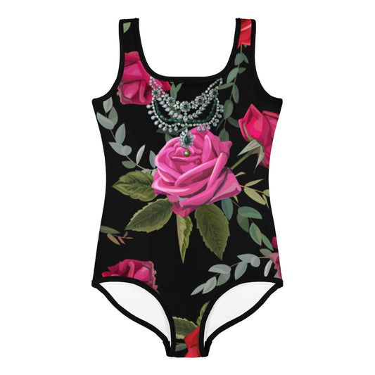 Kids Swimsuit in Floral Necklace