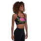 Women Set Bra Top in Floral Design with Necklace