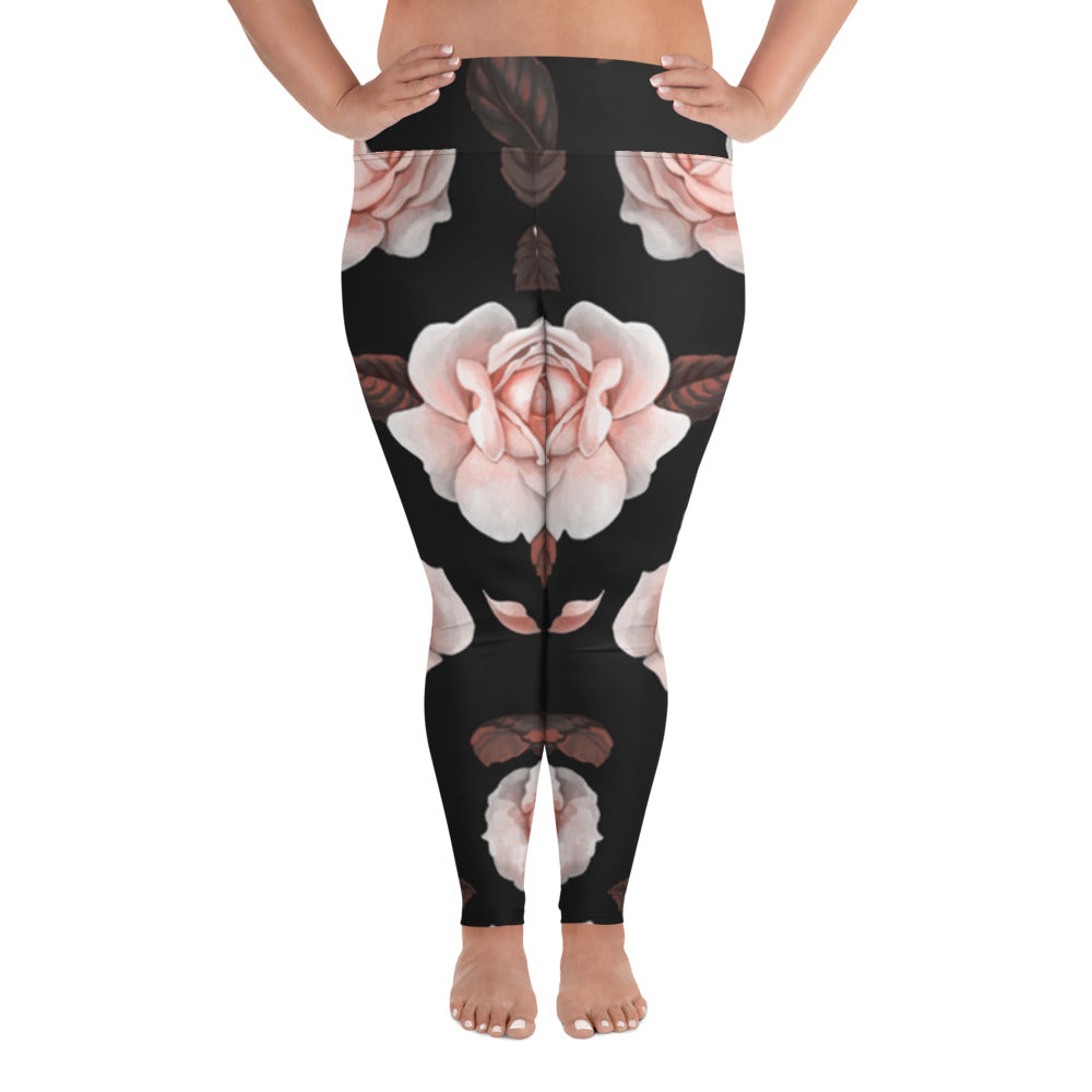 High-rise Plus Leggings in Flowers