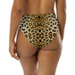 Women Set Swimwear Eco Recycled High-Rise Bikini Bottom in Leopard