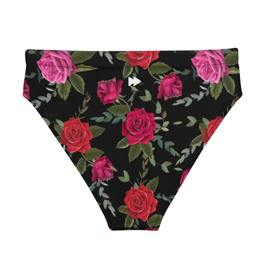 Recycled Eco Women Swimwear High-Rise Bikini Bottom in Floral
