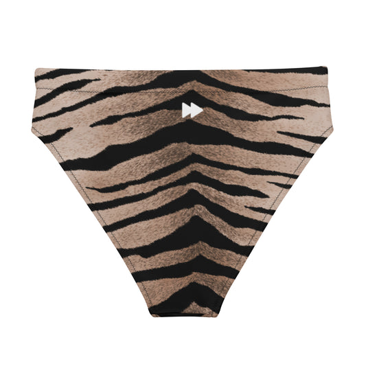 Women Swimwear Eco  Recycled High-Rise Bikini Bottom in Tiger