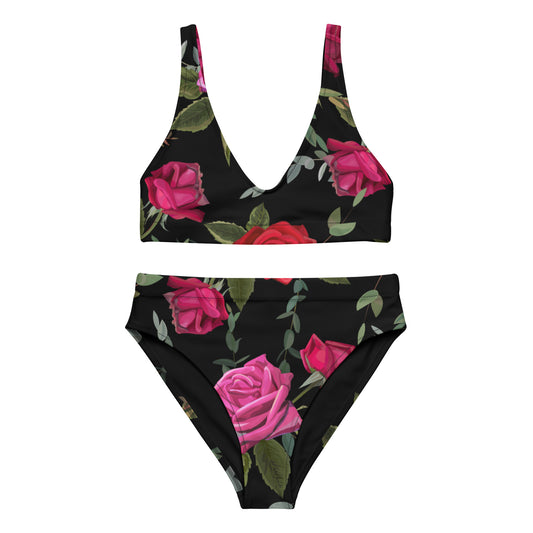Eco Women Swimwear  High-Rise Bikini Set In Floral