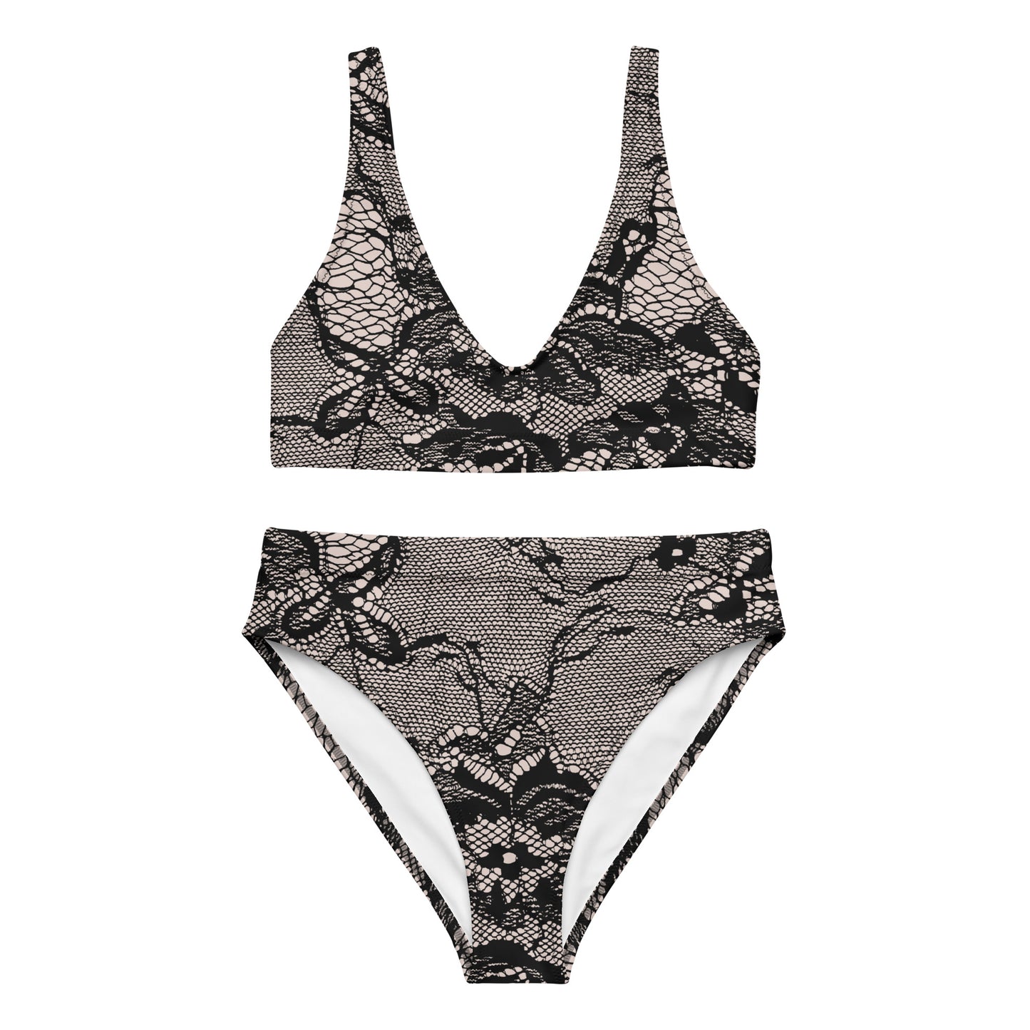 Women Eco High-waisted Bikini Set In Lace