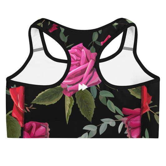 Women Set Bra Top in Floral Design with Necklace