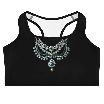 Women Bra top in Black with Necklace