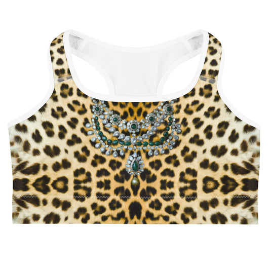 Women Set Bra top in Leopard Design with Necklace