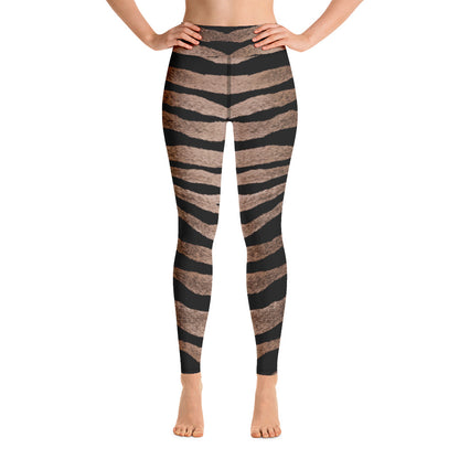 Women High-Rise Leggings Set in Tiger Design