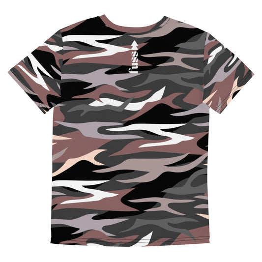 Youth crew neck t-shirt Tee Set in Camo Design