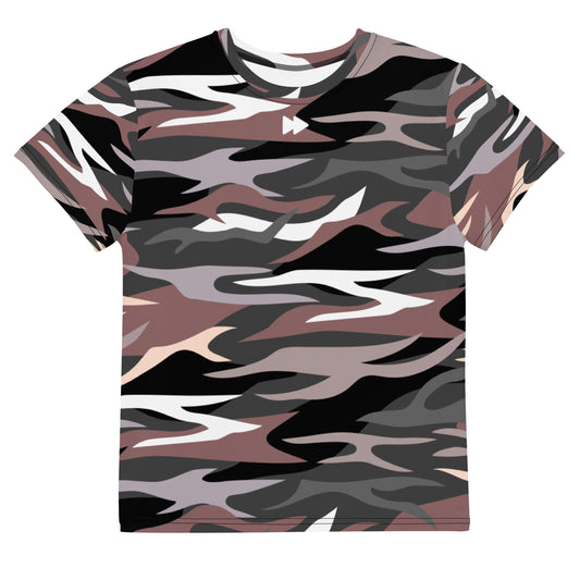 Youth crew neck t-shirt Tee Set in Camo Design