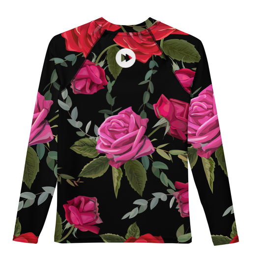 Youth Set Long Sleeve Top in Floral with Necklace Design