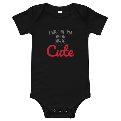 Baby T-shirt  Bodysuit I Know I'm Cute