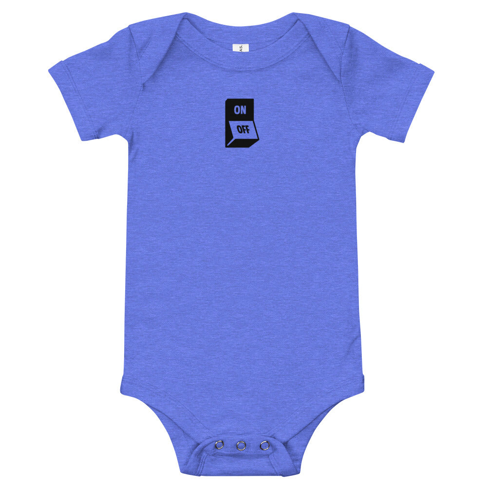 Baby T-shirt Romper Onesie in ON/OFF