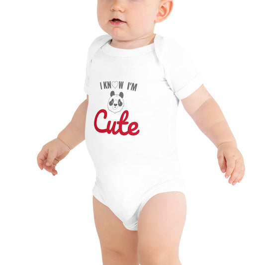 Baby T-shirt  Bodysuit I Know I'm Cute