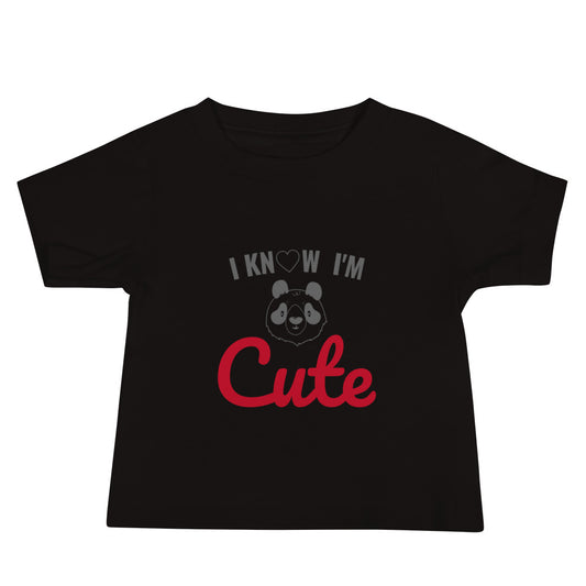 Baby T-shirt in I know I'm Cute