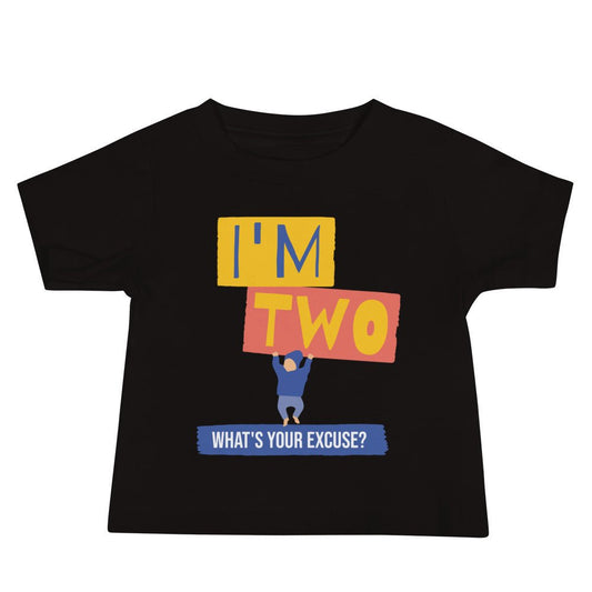 Baby T-shirt in I'm Two - fussforward