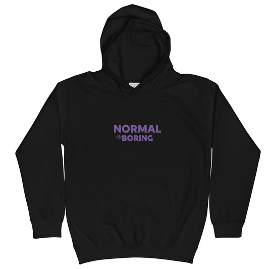 Kids Graphic Hoodie in Normal is Boring