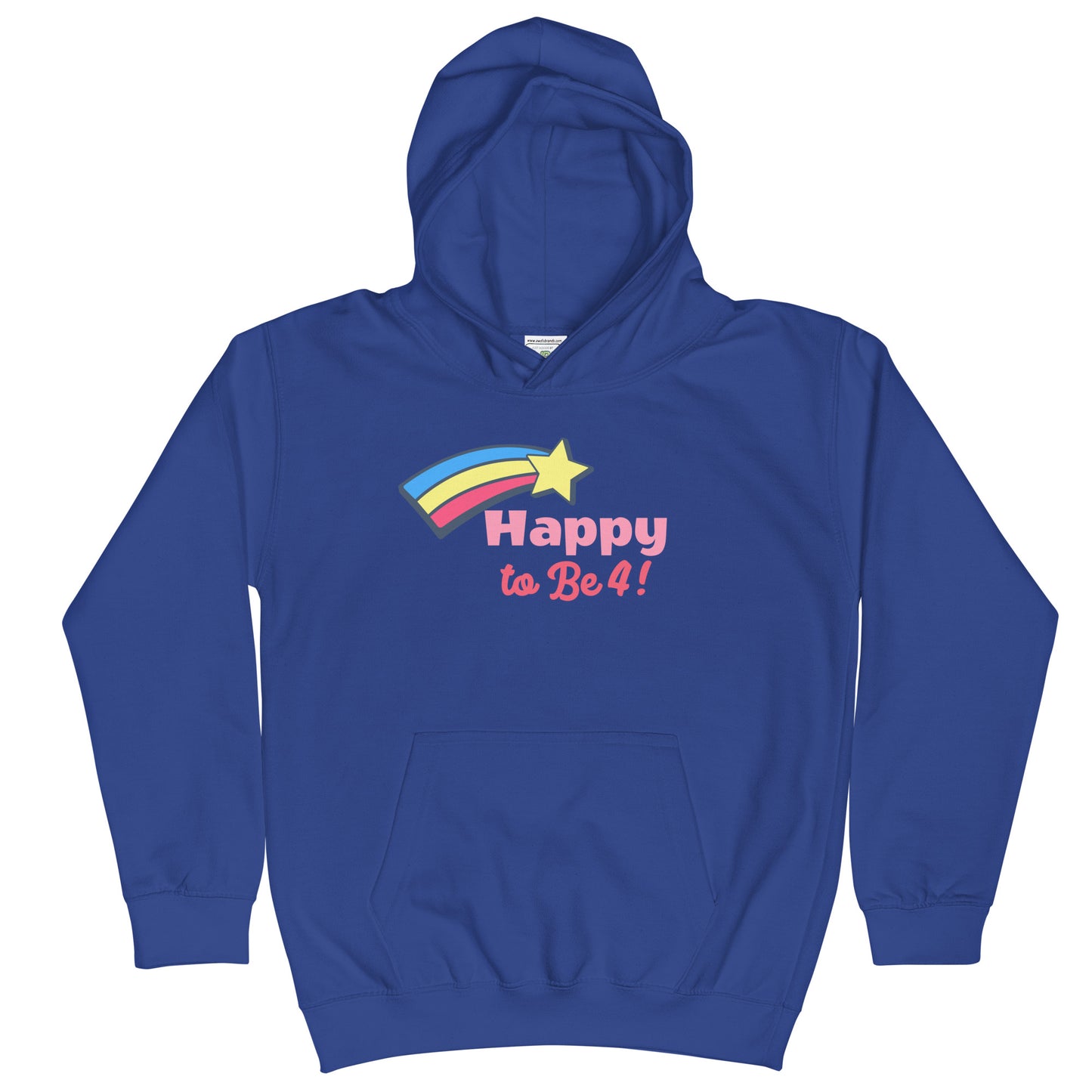 Kids Personalized Graphic Customized Birthday Gift Hoodie Select Age Happy To Be 4-13 Years!