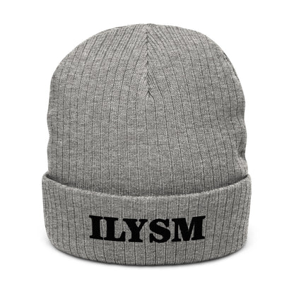 Embroidered Eco Beanie in ILYSM.