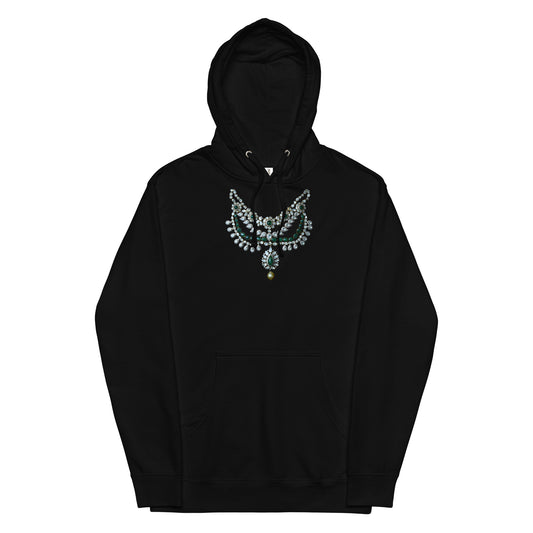 Graphic Hoodie with Necklace Design