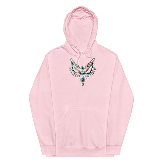 Graphic Hoodie with Necklace Design