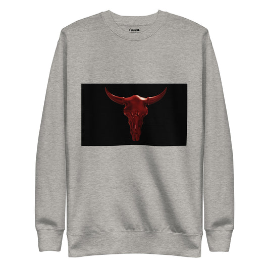 Unisex Graphic Premium Sweatshirt In Red Horn Design