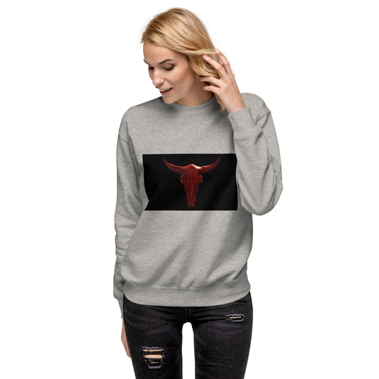 Unisex Graphic Premium Sweatshirt In Red Horn Design