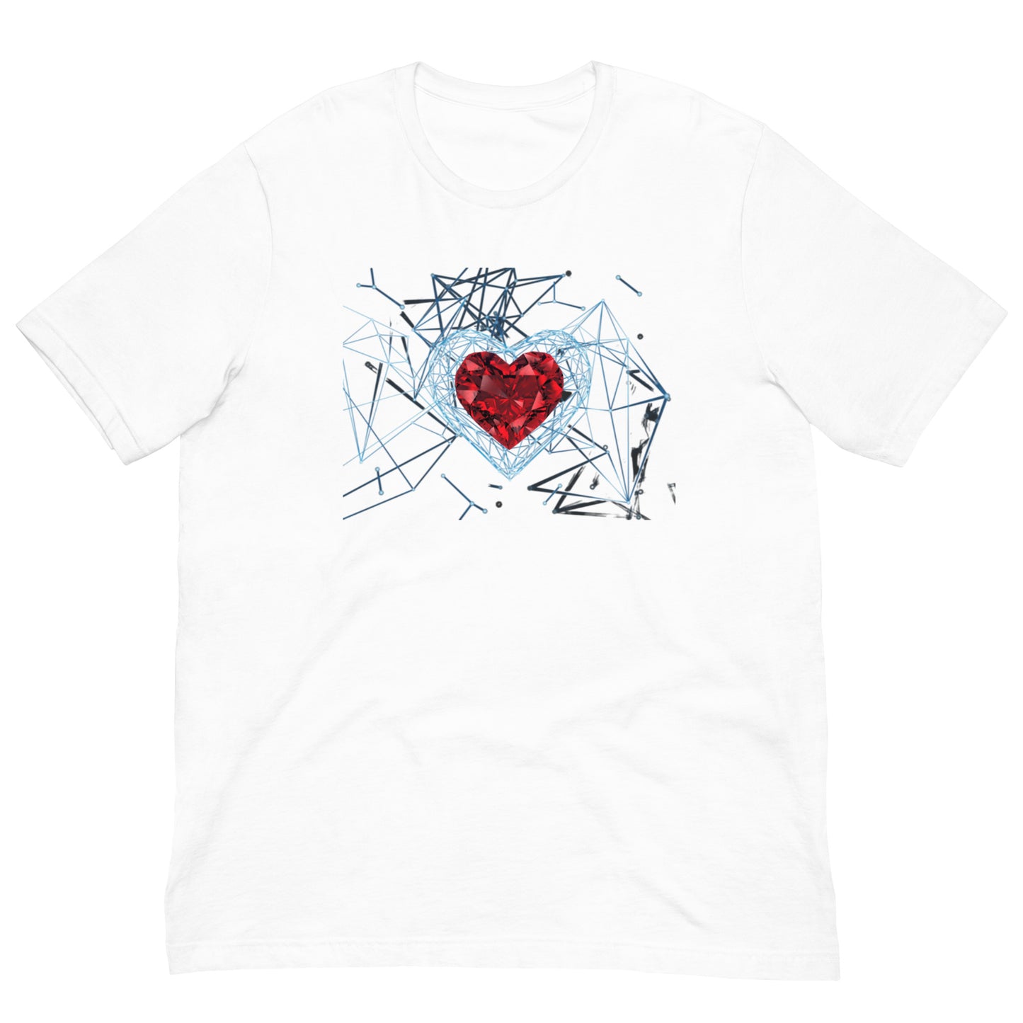 Unisex Graphic T-shirt Tee In Heart Diamond  Design