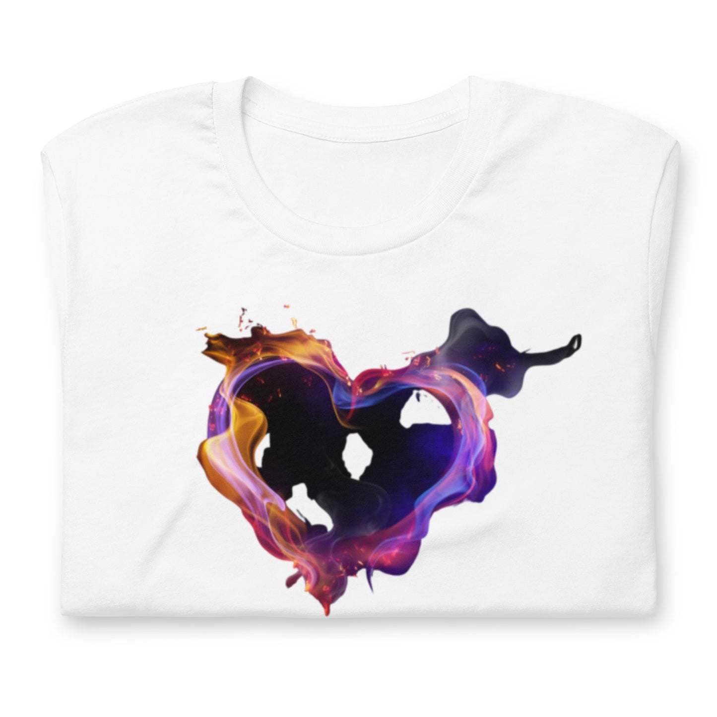 Unisex Graphic T-shirt Tee in Smoked Heart