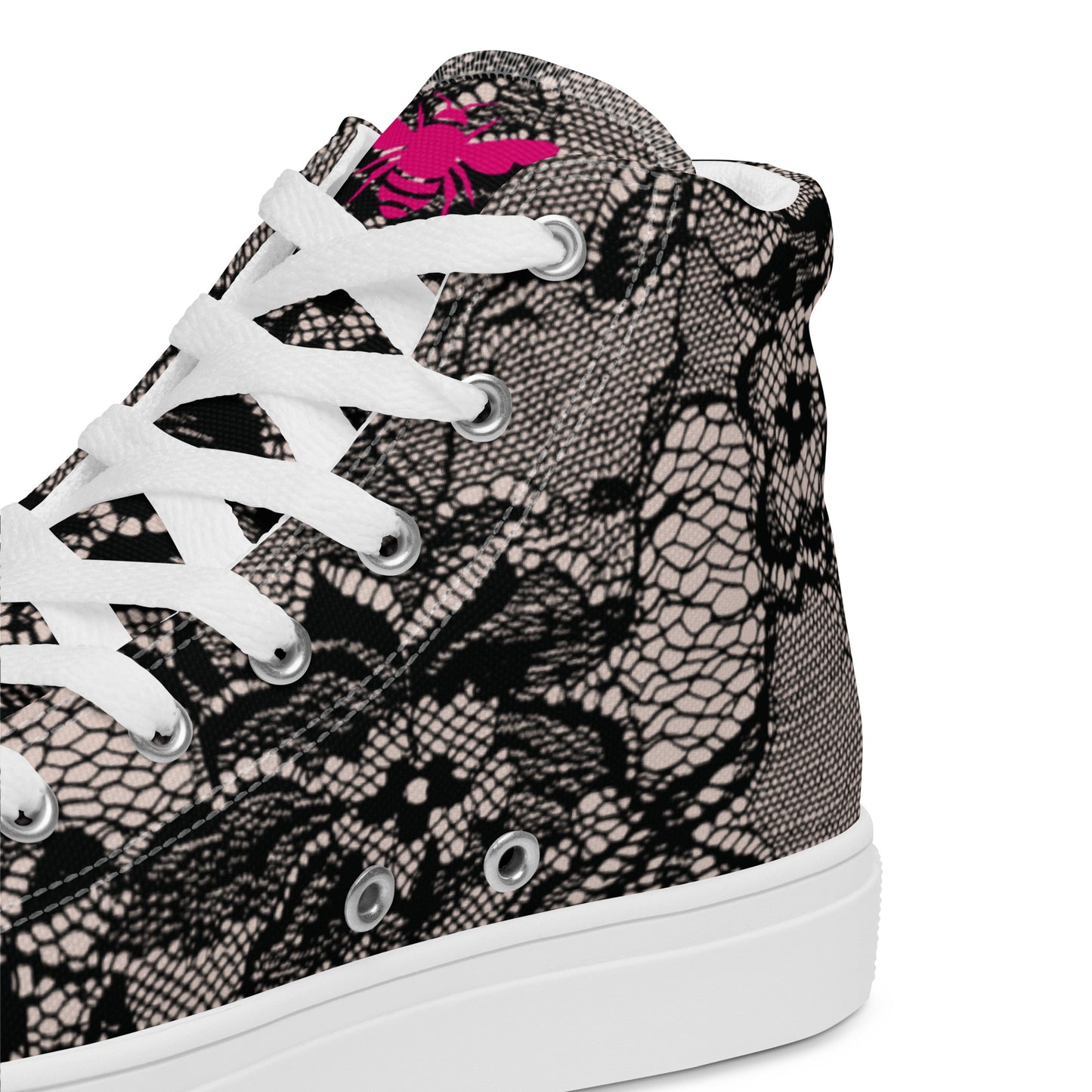 Women’s High Top Canvas Shoes In Lace